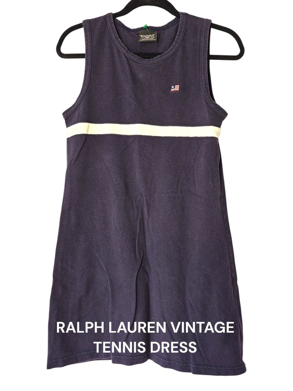 Vintage Polo by Ralph Lauren Navy Mini Tennis Dress Size L